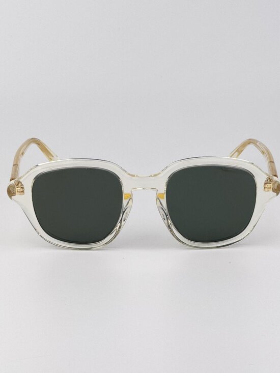 Loewe SLIM Women Sunglasses – Beige Transparent Green Round Square LW40163I 57N main image 4